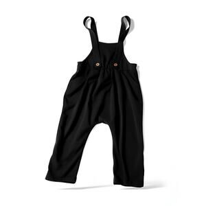 Nordstrom Toddler Black Knit Overalls Size 3T Unisex Romper